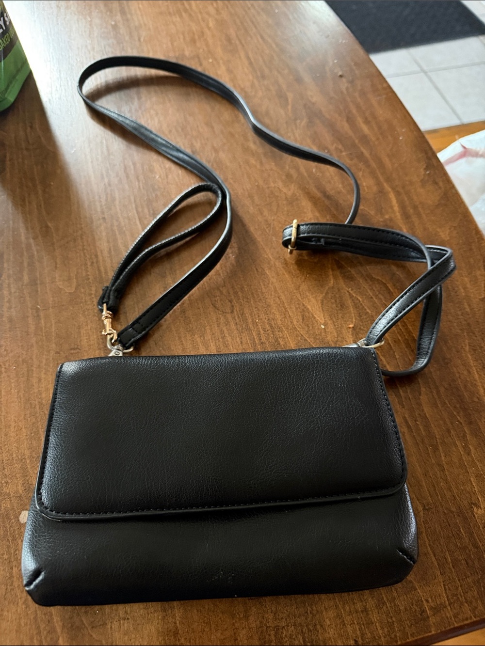 Joy Susan Black Crossbody Bag with Adjustable Strap